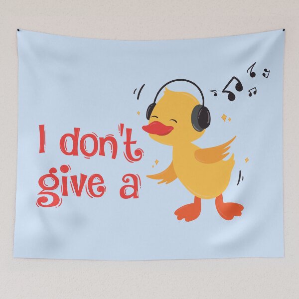 Item preview, "I don't give a " cute duck illustration designed and sold by Cosmodoody.