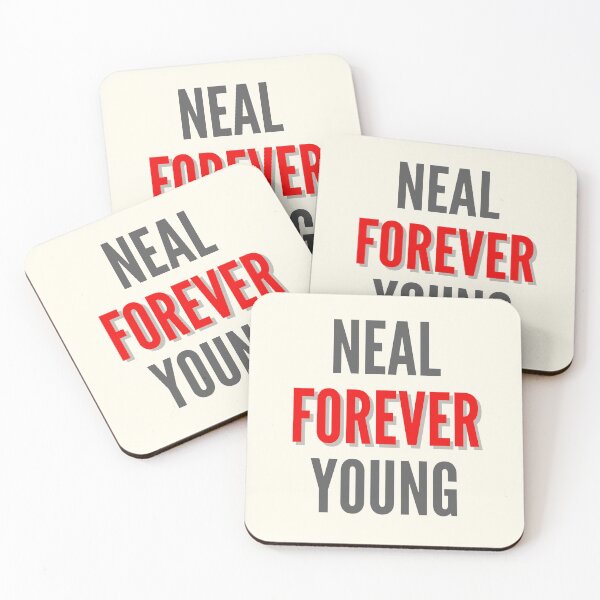 Item preview, Neal forever young bold grey and red typography design designed and sold by WordStruggle.