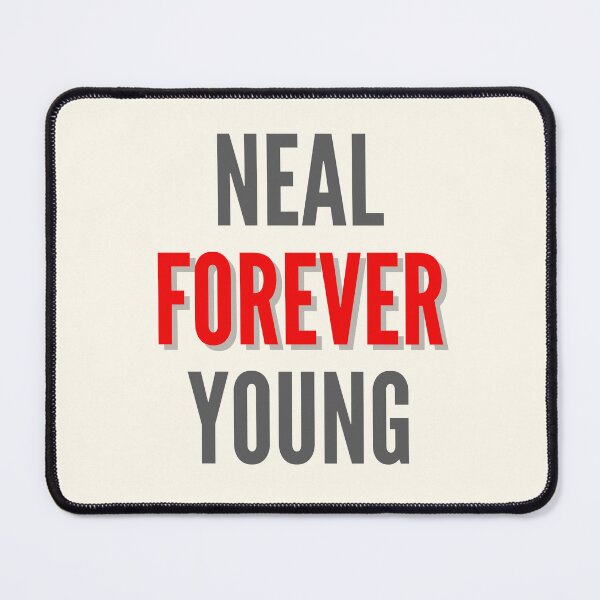 Item preview, Neal forever young bold grey and red typography design designed and sold by WordStruggle.