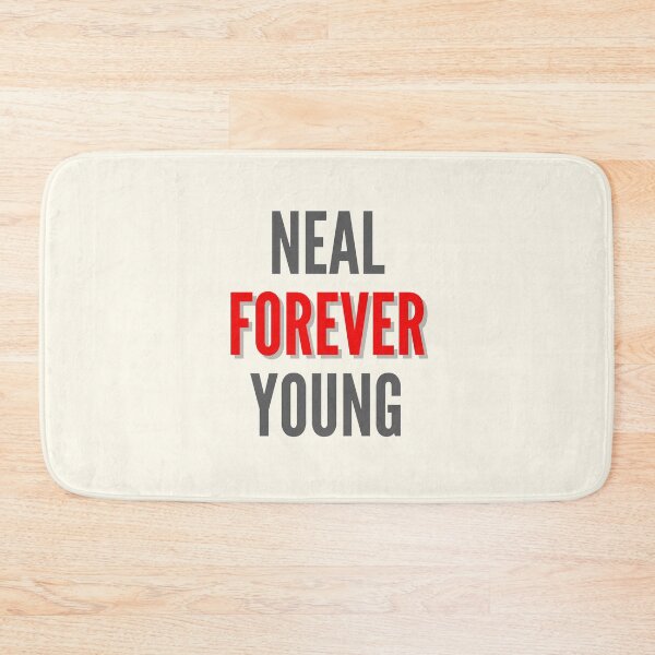 Item preview, Neal forever young bold grey and red typography design designed and sold by WordStruggle.
