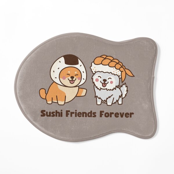 Sushi Dog Lovers Friends Forever Cat Mat