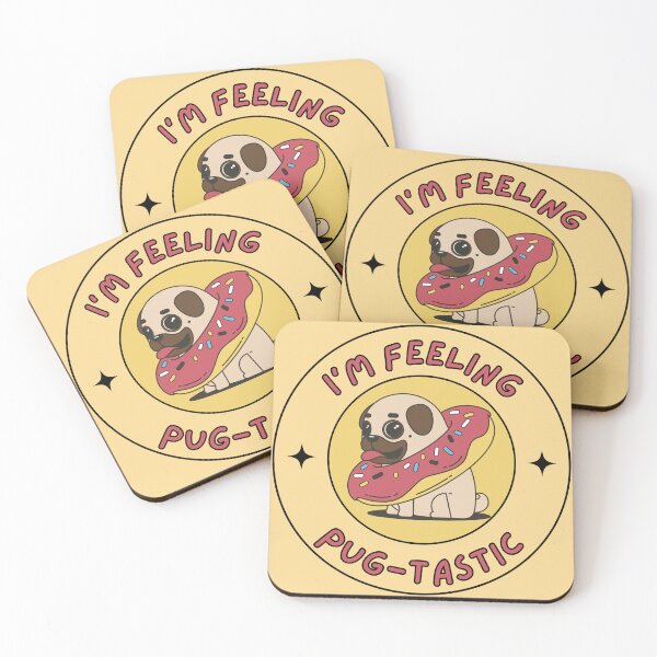 Item preview, I'm Feeling Pug-tastic RED Pugtastic designed and sold by to-esu.