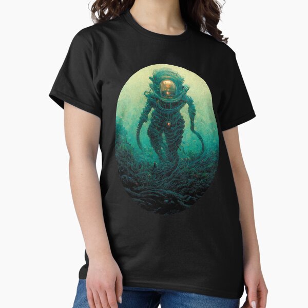 Item preview, Underwater Science Fiction Art | Biomechanical Alien Diver designed and sold by TMBTM.