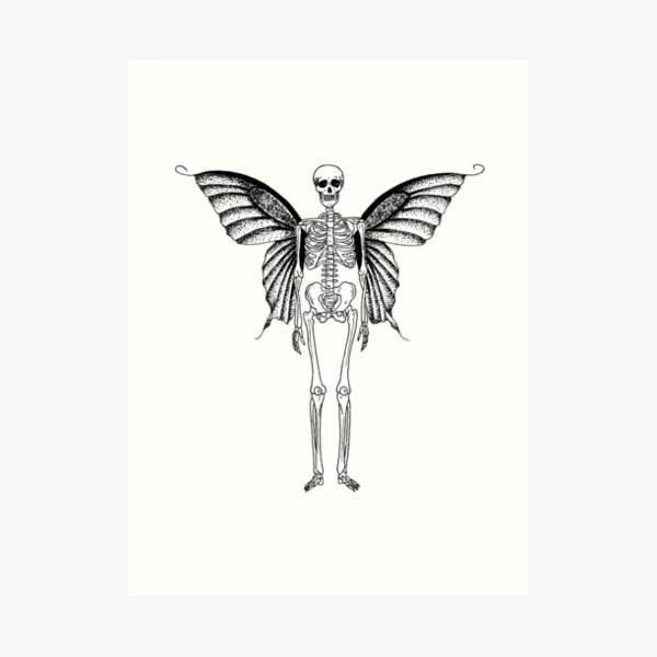 Skull Art Fairy Hand Pencil Drawing Stock Illustration 276370610 |  Shutterstock