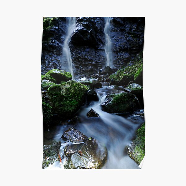 Dual waterfall Poster