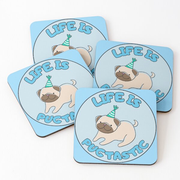 Item preview, Life is Pug-tastic BLUE Pugtastic  designed and sold by to-esu.