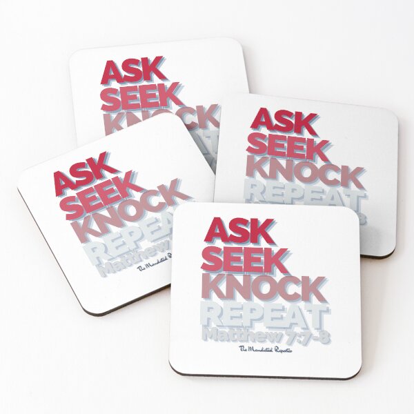 Item preview, Ask Seek, Knock Repeat - White designed and sold by TheReporter1.