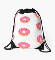 Happy donut Drawstring Bag