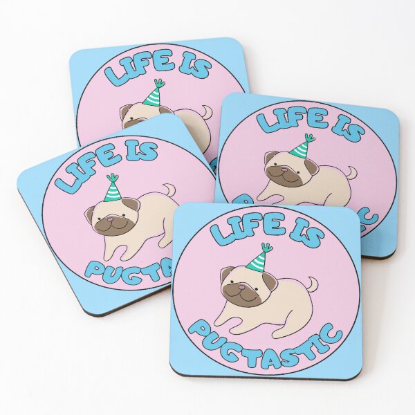 Item preview, Life is Pug-tastic PINK Pugtastic  designed and sold by to-esu.