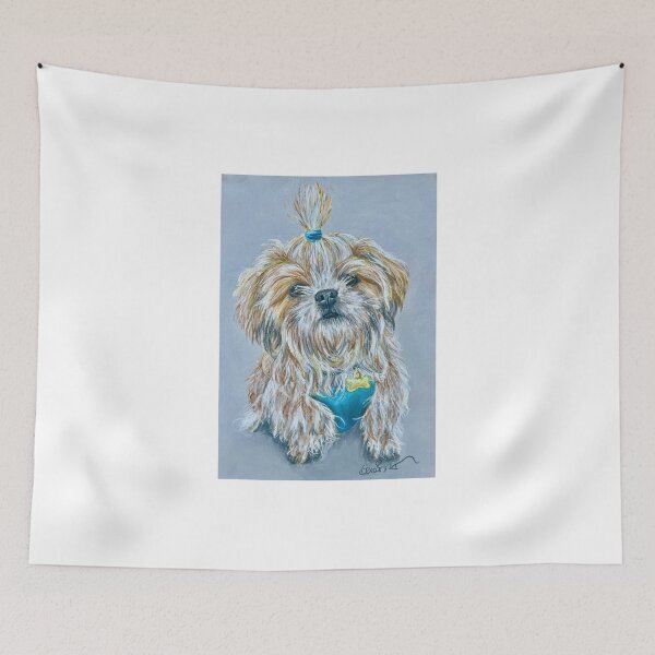 Item preview, Shih Tzu with a ponytail  designed and sold by Merlinsmates.