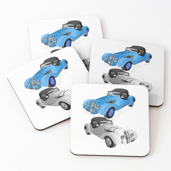 Item preview, Blue and White Classic Car Cartoon Design designed and sold by Thonja.
