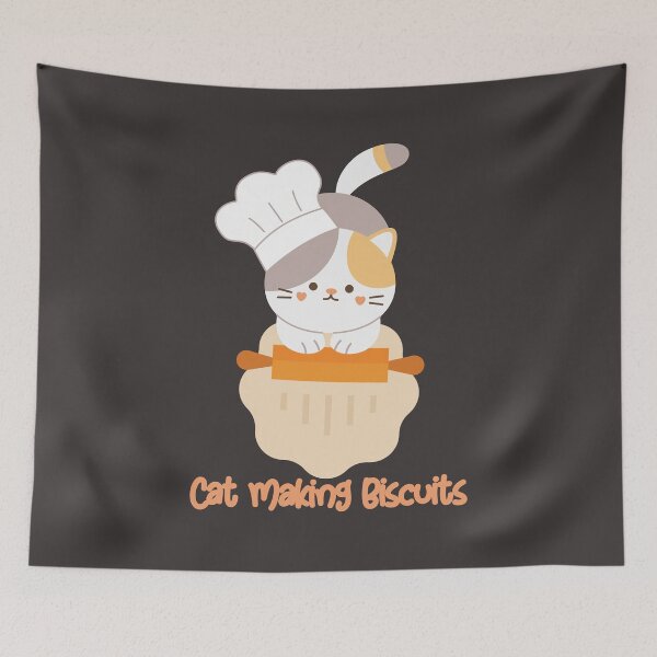 Item preview, Cat Making Biscuits - Cute Kitty designed and sold by MacAndMoose.