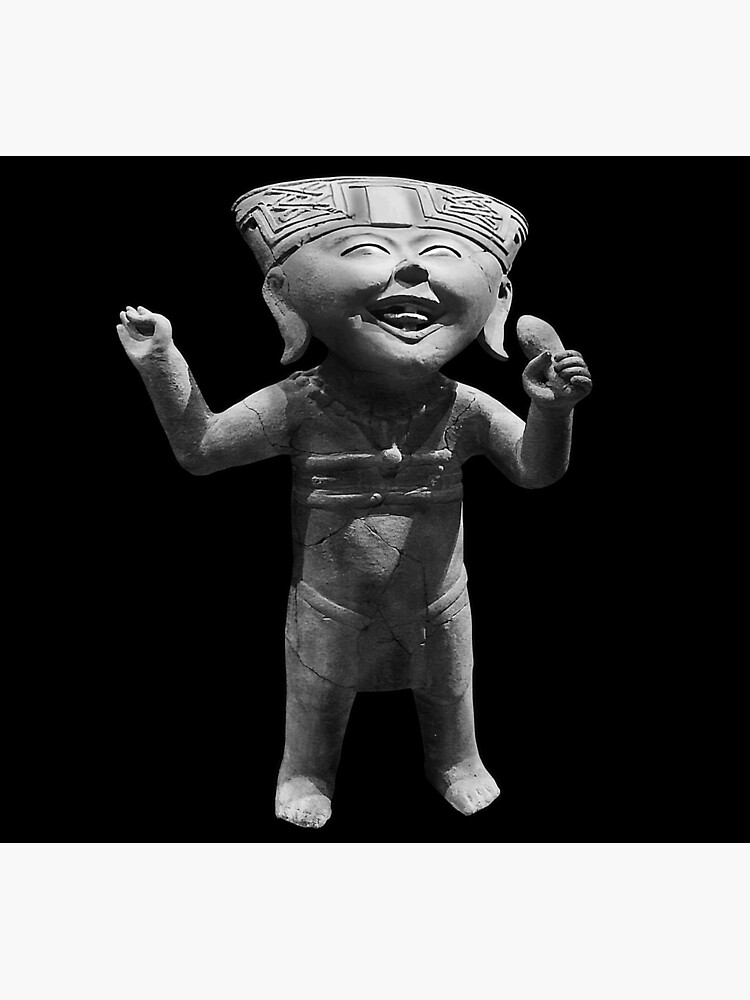 "Zapotec Figure Smiling Holding Rattle" Poster for Sale by