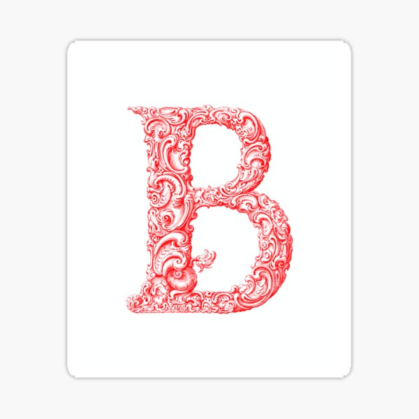 Letter B graffiti unique cute design Sticker