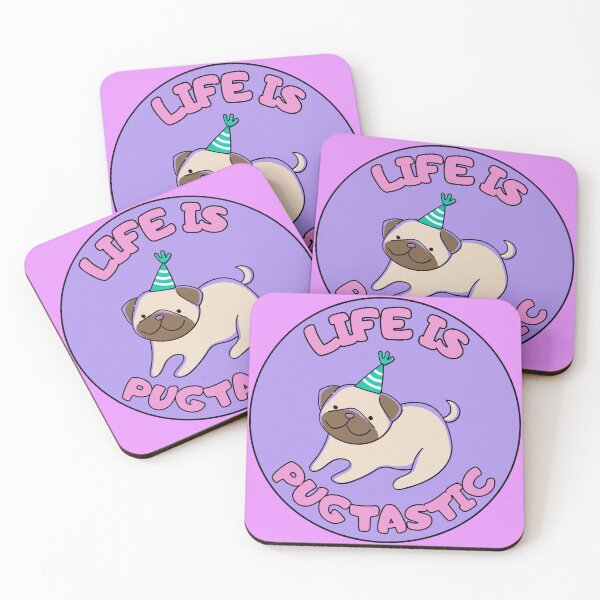 Item preview, Life is Pug-tastic PURPLE Pugtastic  designed and sold by to-esu.