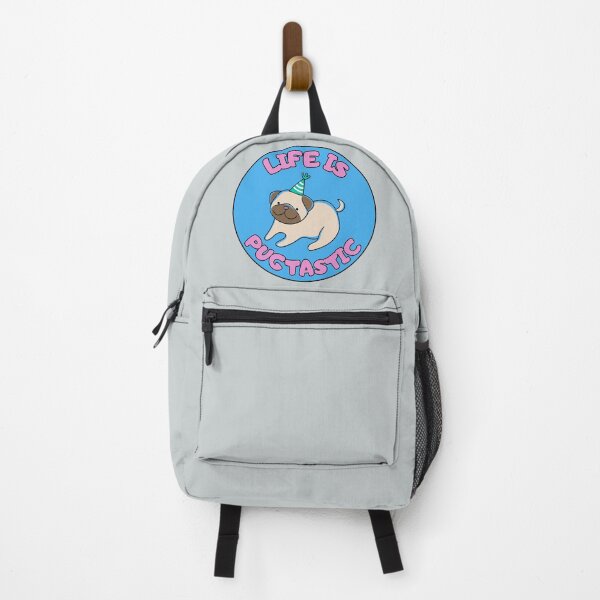 Item preview, Life is Pug-tastic BLUE/PINK Pugtastic designed and sold by to-esu.