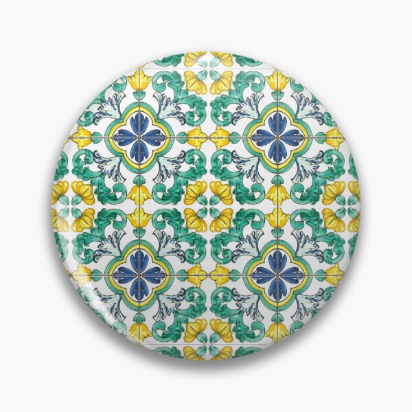 Item preview, Bi color Green and Yellow Azulejo designed and sold by The-Art-Alive.