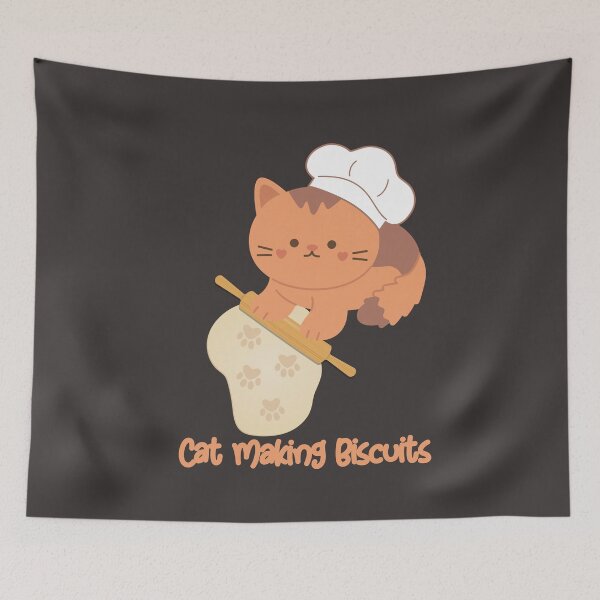 Item preview, Cat Making Biscuits - Cute Kitty designed and sold by MacAndMoose.