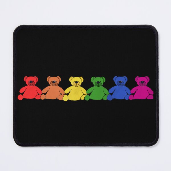 Artikelvorschau, Regenbogen-Teddies entworfen und verkauft von Carol Bleasdale.