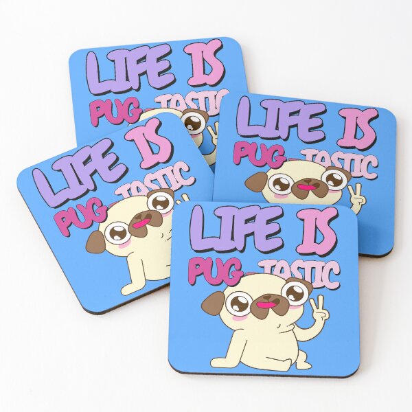 Item preview, Life is Pug-tastic Peace Pug Pugtastic  designed and sold by to-esu.