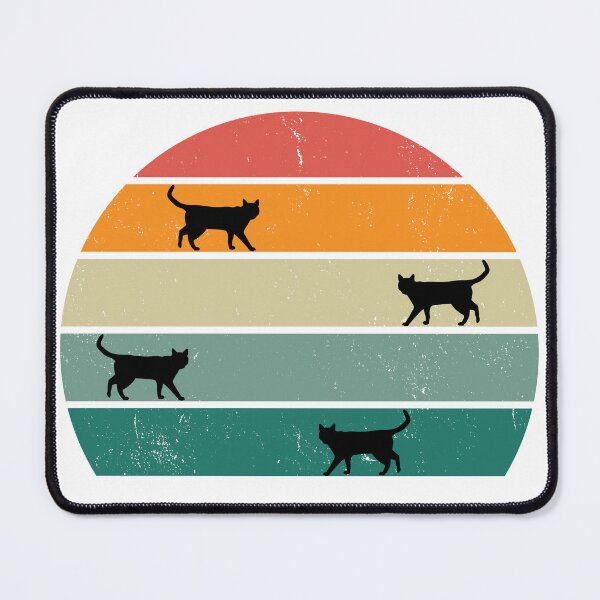 Item preview, Retro sunset with walking cats designed and sold by catladyjoy.