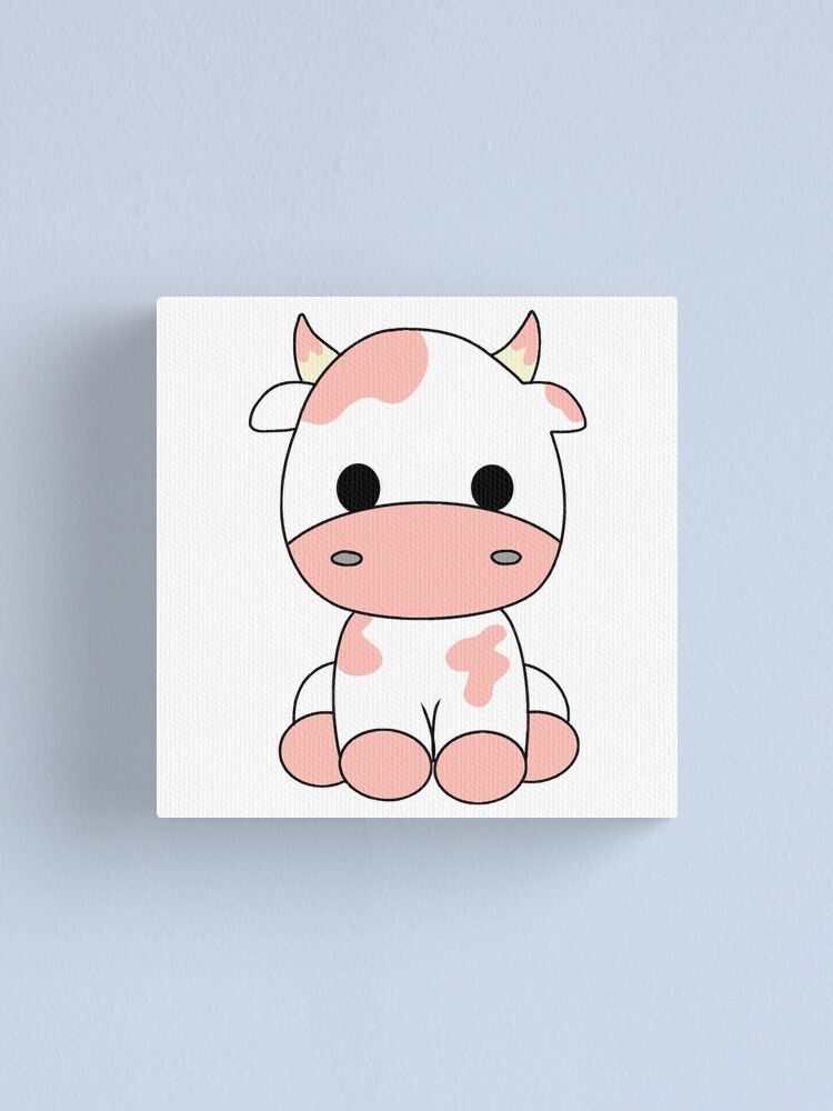 Cute cow, green cow, kawaii cow  Photographic Print for Sale by CastiloART