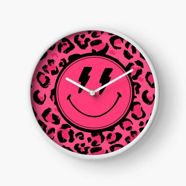 Preppy School Supplies, Preppy, Aesthetic, Sage Green, Leopard Print,  Smile, Preppy Aesthetic Clock for Sale by 1StickerShop