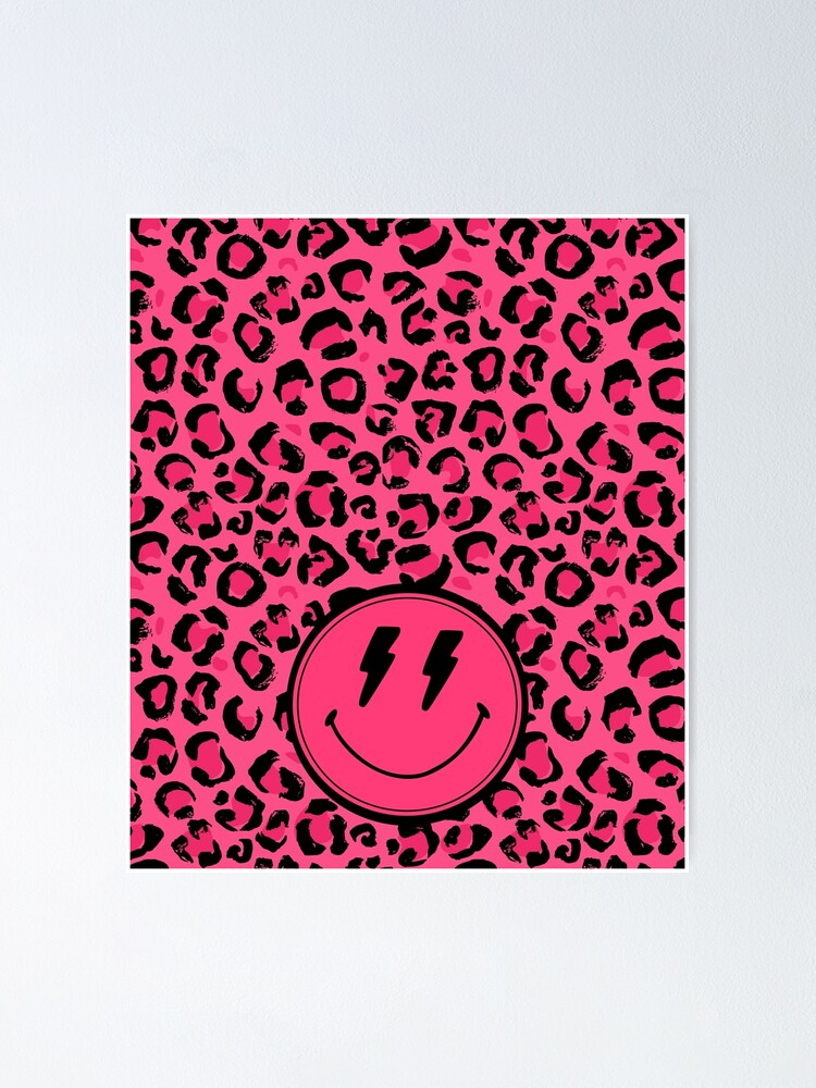 Preppy School Supplies, Preppy, Aesthetic, Pink, Leopard Print, Smile,  Preppy Duvet Cover for Sale by 1StickerShop