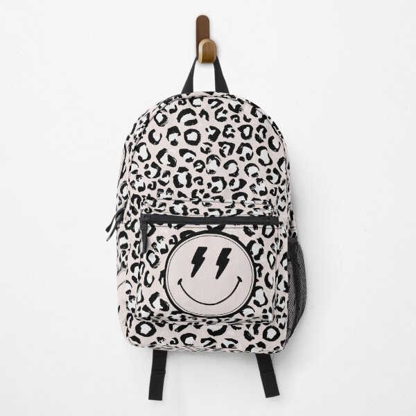 Black store white backpack