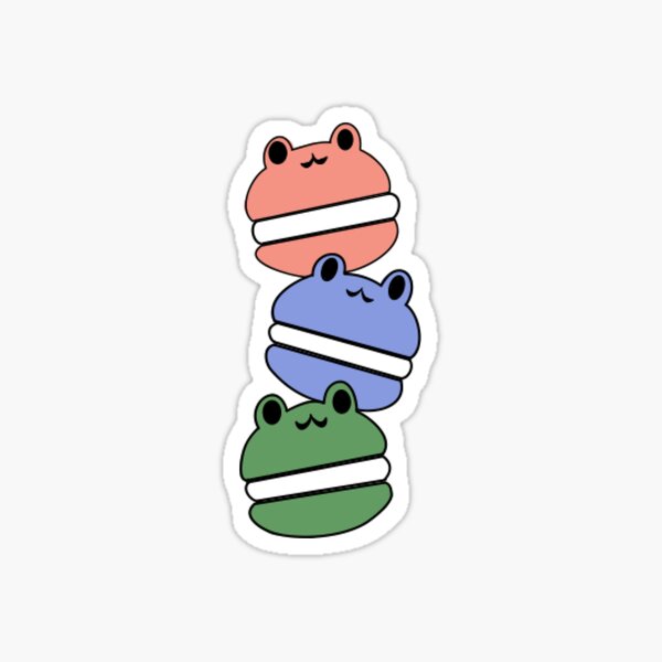 "Frog caf?? macarons " Sticker for Sale by SweetTeaHoneyB Redbubble