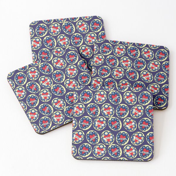 Item preview, Modern mexican sacred heart colorful adorable kawaii love tin red heart seamless pattern designed and sold by T-Mex.