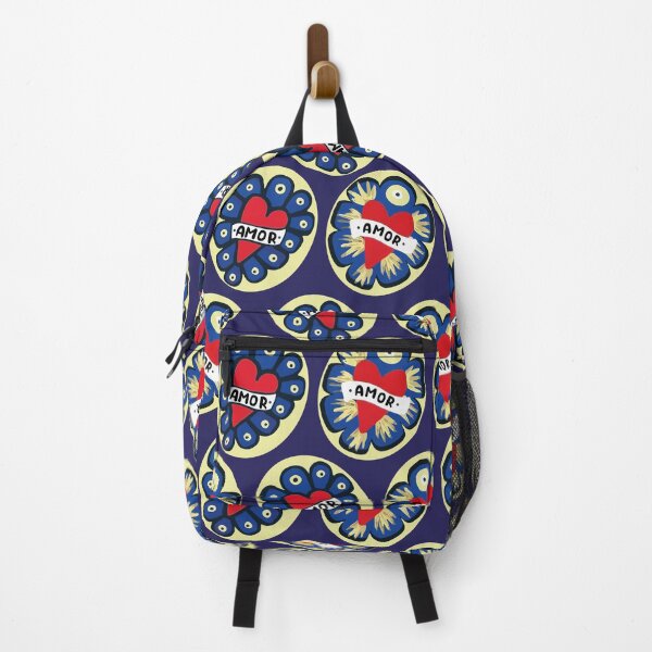 Item preview, Modern mexican sacred heart colorful adorable kawaii love tin red heart seamless pattern designed and sold by T-Mex.