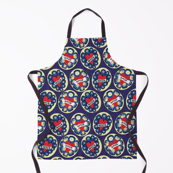 Item preview, Modern mexican sacred heart colorful adorable kawaii love tin red heart seamless pattern designed and sold by T-Mex.