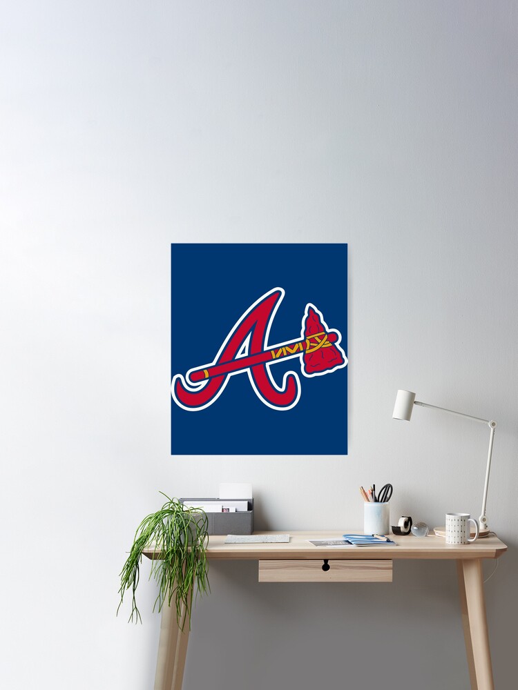 Atlanta Brave Retro Logo Worn - Atlanta Baseball - Posters and Art Prints