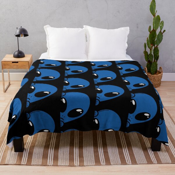 Item preview, Alien Life - Aliens blue peeking out designed and sold by AreaStickers.