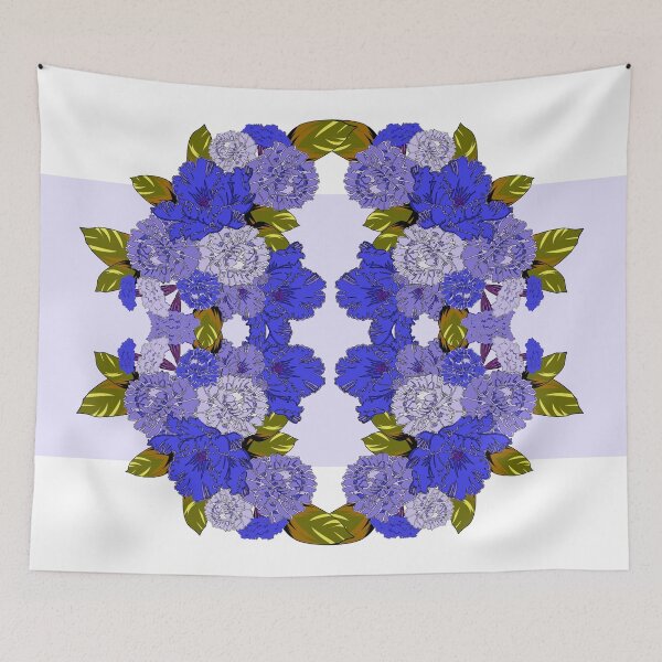 Item preview, Blue Floral Punch designed and sold by Lindsey Johnston.