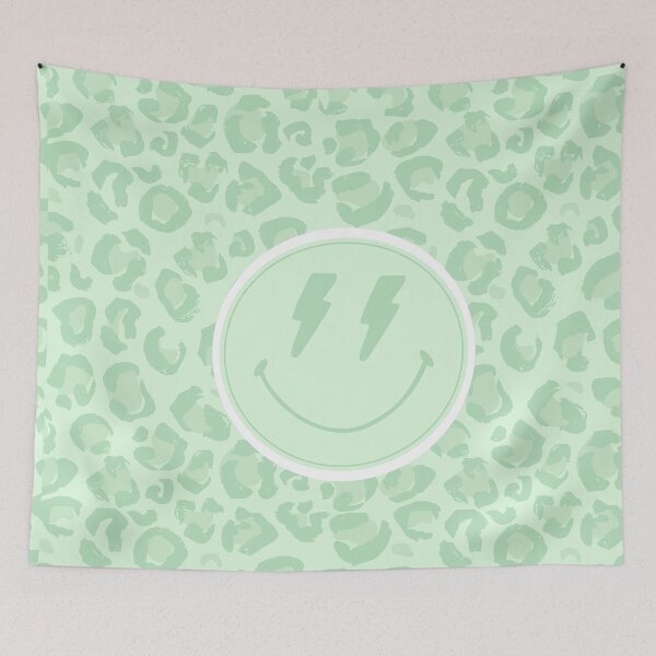 Item preview, Preppy School Supplies, Preppy, Aesthetic, Sage Green, Leopard Print, Smile, Preppy Aesthetic designed and sold by Inspired Life Creative.