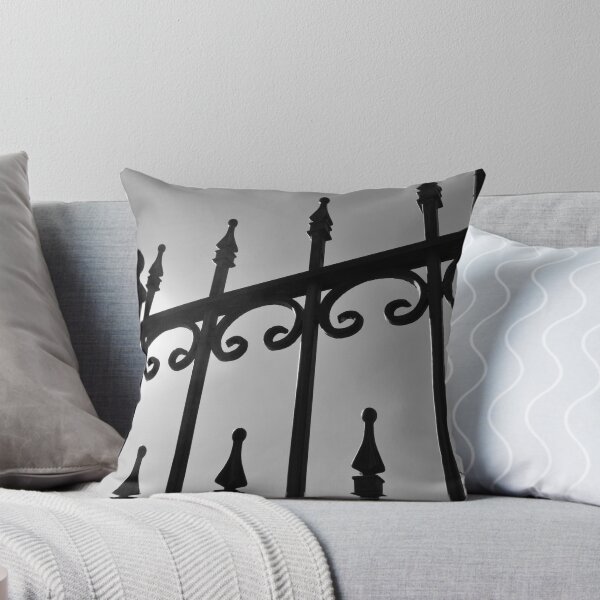 Item preview, black and white iron rail fence designed and sold by A.R. Williams.