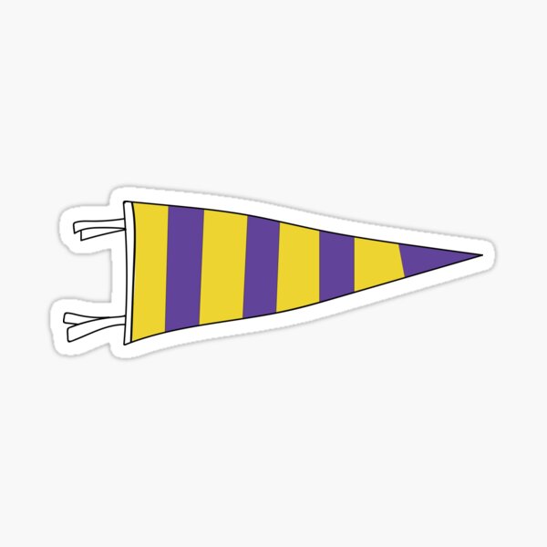 Vista previa del artículo con la obra «Banderín universitario: morado y dorado», diseñado y vendido por sarahpump.