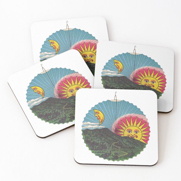 Item preview, Celestial Sun and Moon Paper Lantern Fan Print  designed and sold by Old Soul Vintage .