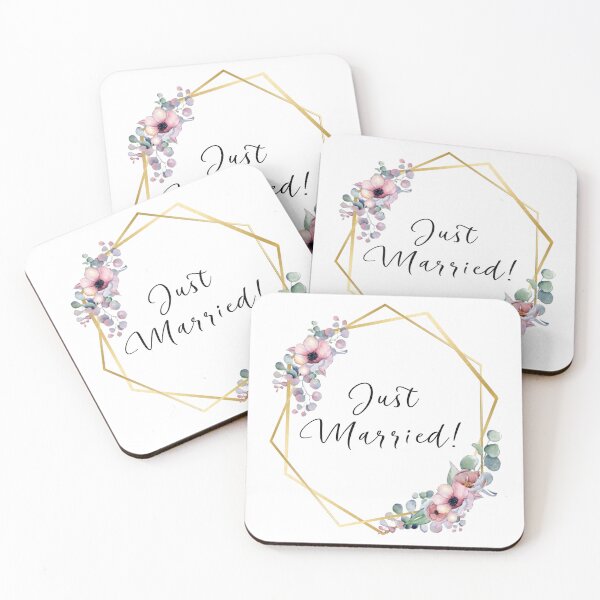 Item preview, JustMarried! | Lilac Flowers with Golden Edges designed and sold by JustSeasons.