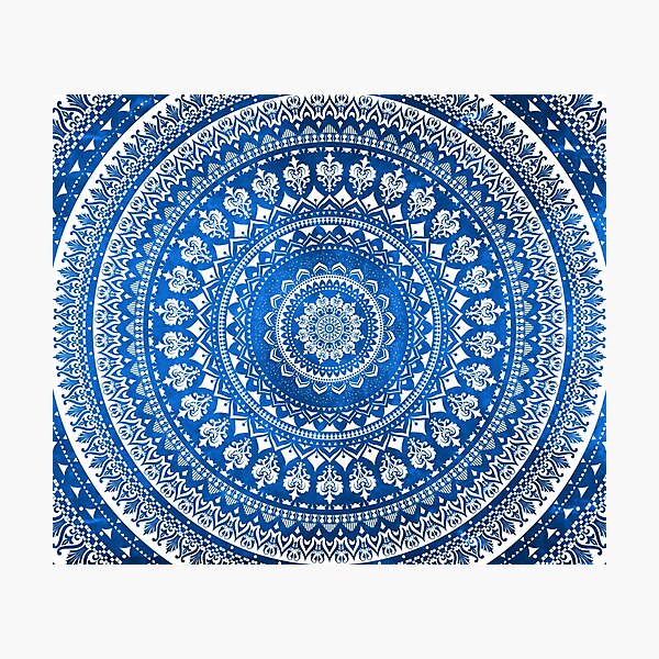Mandala Blue Photographic Print