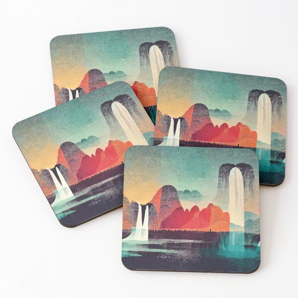 Item preview, Dreamy Mountains and Waterfalls designed and sold by visionaryberry.