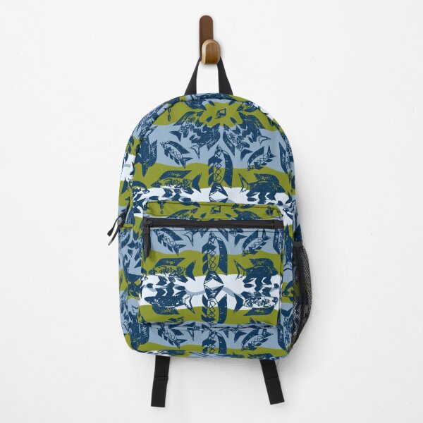 Item preview, Wild Ocean Fish on Olive Green designed and sold by bmfabricdesigns.