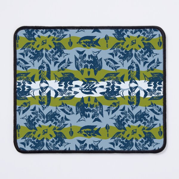 Item preview, Wild Ocean Fish on Olive Green designed and sold by bmfabricdesigns.