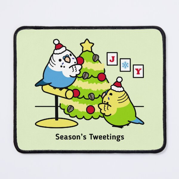Item preview, Season's Tweetings Chubby Budgies designed and sold by birdhism.