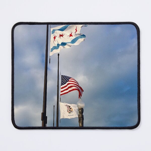Item preview, Flag Trio On Navy Pier designed and sold by mamamur.