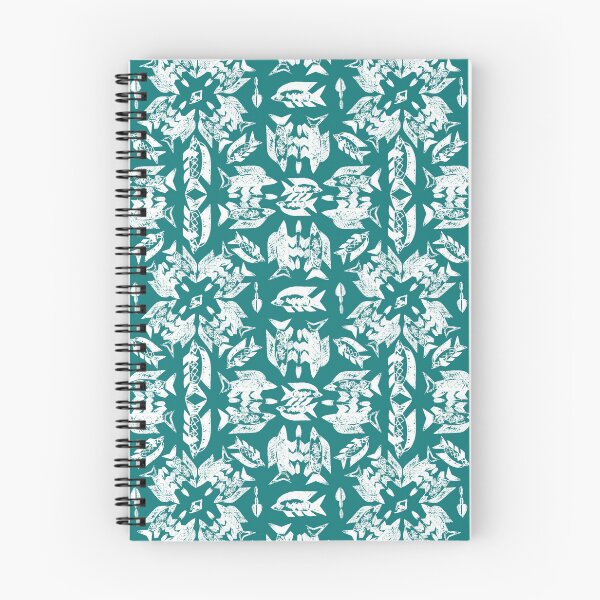 Item preview, Wild Ocean Fish - White on Teal designed and sold by bmfabricdesigns.