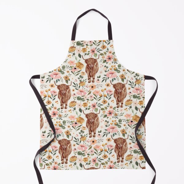 Item preview, Highland Cow Boho Floral designed and sold by cateandrainn.