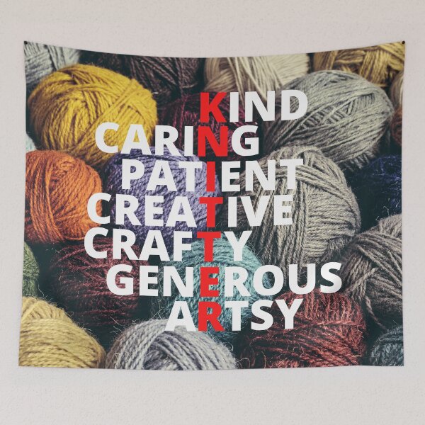 Item preview, Knitter, the skills of a knitting queen on colorfull yarn balls designed and sold by Designbyfia.